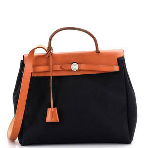 Hermes Herbag Toile And Leather Pm #240278H24B